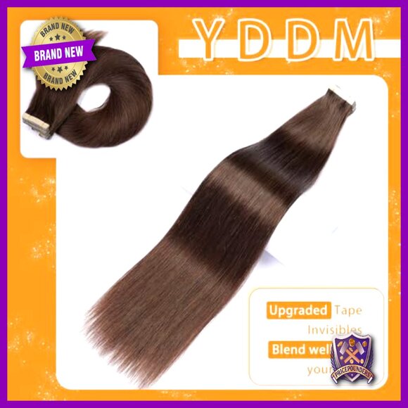18 Inch Human Hair Tape Extensions 20pcs Straight Seamless Invisible